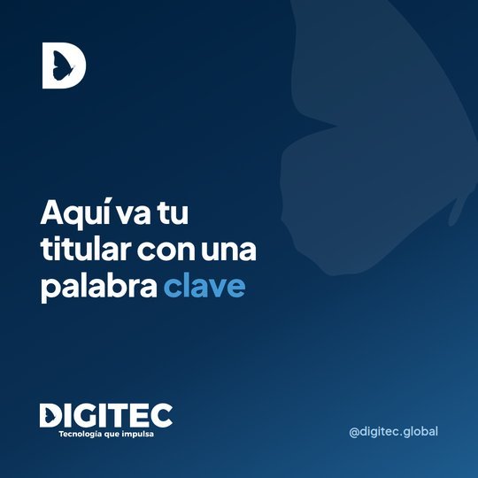 Pieza de identidad DIGITEC en versión oscura